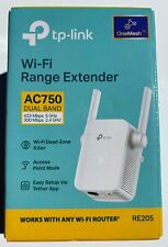 TP-LINK AC750 Wi-Fi Range Extender White RE205 Dual Band 433 Mbps 5 GHz 