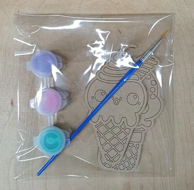 RICHARDS CRAFTS Kit pittura festa gelato/dipingi il tuo kit/bomboniere festa tema/borsa festa