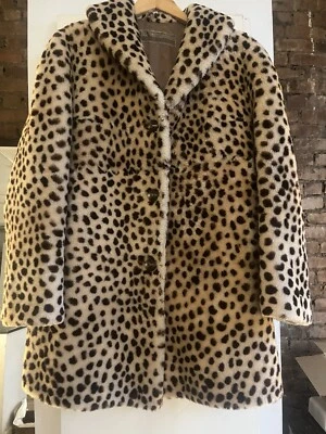 Abrigo de piel sintética vintage Zywieckie Zaklady Futrzarskie. Abrigo de peluche de guepardo. Foto 1 de 4