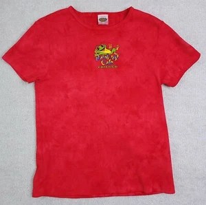 Vintage Rainforest Cafe Tie Dye T Shirt Youth Girls XL Red Tie Dye Short Sleeve - Picture 1 of 10