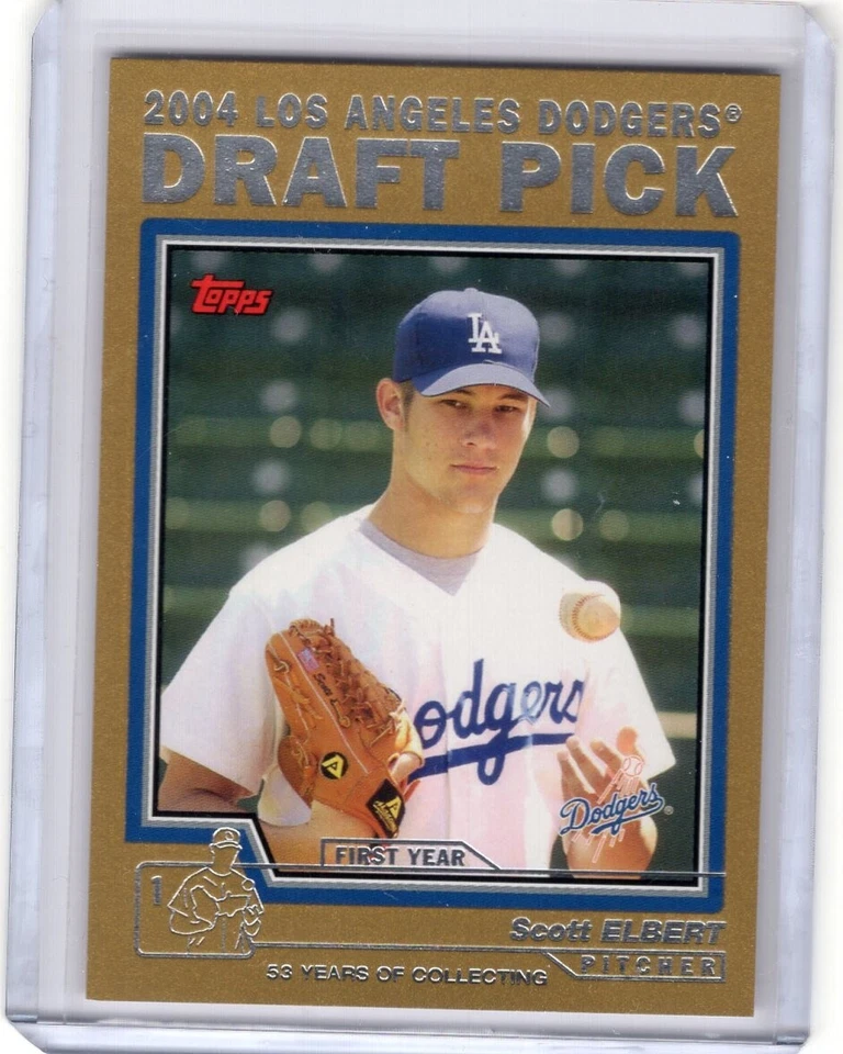 SCOTT ELBERT 2004 Topps Traded GOLD ROOKIE CARD #1825/2004 - DODGERS - Image 1 of 1