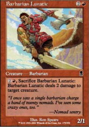Barbarian Lunatic - Foil ~ Moderately Played Odyssey MTG Magic UltimateMTG Red C - Image 1 of 1