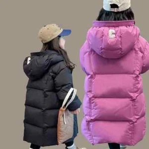 New Winter Overalls Long Hooded Down Jacket Warm and Waterproof for Ages 3-10 - Picture 1 of 21