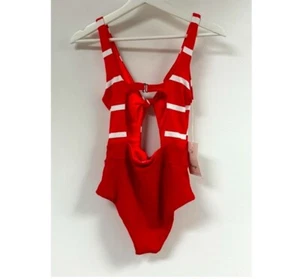 Maaji Sail Stripe Cut Out Reversible One Piece Swimsuit. NWT. Large. - Picture 1 of 4