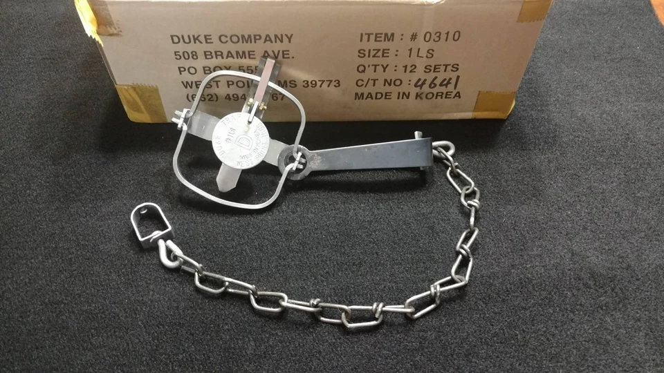 12 Duke #1 Long Spring Foothold Traps  Mink  Muskrat Gopher Trapping survival - Image 1 of 1