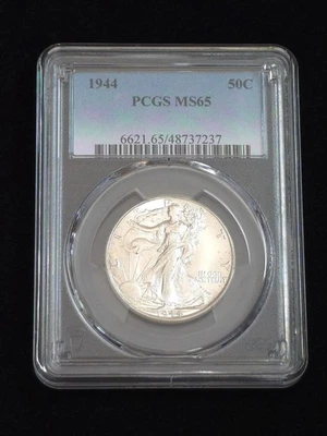 1944 Walking Liberty Silver Half Dollar PCGS Graded MS65 #48737237 - Image 1 of 4