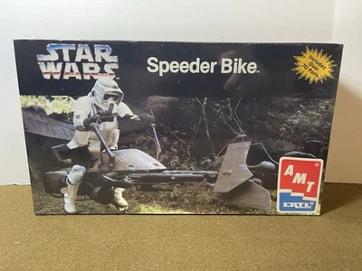 Star Wars Speeder Bike Model Kit AMT ERTL New Sealed In Box - Image 1 of 4