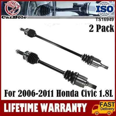 Juego de 2 conjuntos de eje delantero CV para Honda Civic 2006 2007 2008 2009-13 1,8 L Foto 1 de 4