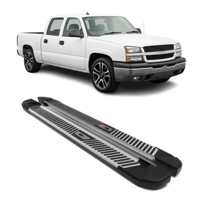 Running Board for Chevrolet Silverado GMC Sierra 1500 2500 3500 Crew Cab 2001-19 - Image 1 of 4