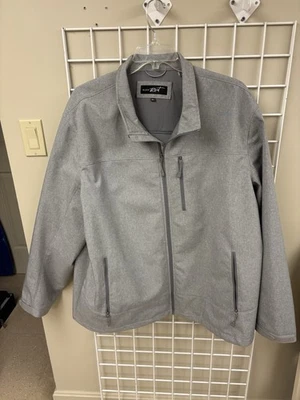 Jaqueta de casca macia Black Rivet, tamanho 3XLT. Excelente estado usado. Material de casca macia com MAIS - Imagem 1 de 4