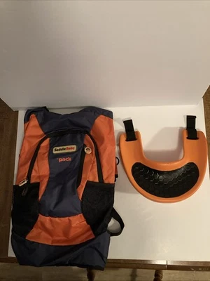 Mochila Manos Libres Saddle Baby Bebé con Asiento Portahombros Azul, Naranja Foto 1 de 4