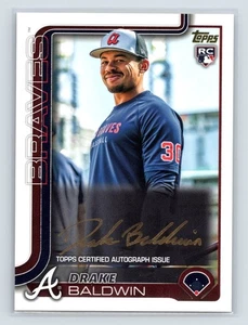 2025 Topps Update #US87 Drake Baldwin Golden Mirror Variations Auto SSP - Bild 1 von 2