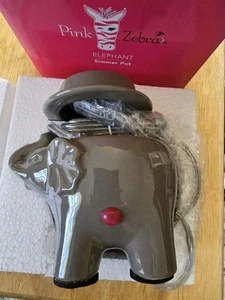 NEW Pink Zebra Elephant Simmer Pot Sprinkles Wax Melt Burner great gift! - Picture 1 of 1