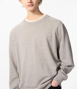 UNIQLO Sweatshirt Beige 484337  Cotton Men's Size XS-4XL Casual & Easy to Wear - Picture 1 of 9
