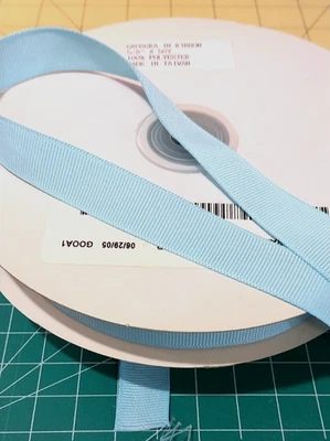 grosgrain ribbon 5/8"  50 yard spool "Baby Blue" New Old Stock - Image 1 of 2