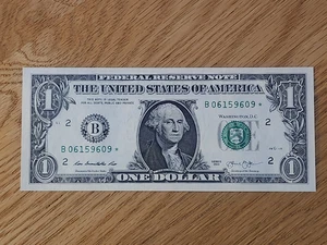 2013 B RARE DUPLICATE FORT WORTH $1 STAR NOTE UNC/GEM B06159609* 3 OF 3 Cons SER - Picture 1 of 5