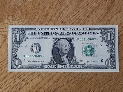 2013 B RARE DUPLICATE FORT WORTH $1 STAR NOTE UNC/GEM B06159609* 3 OF 3 Cons SER - Image 1 of 4