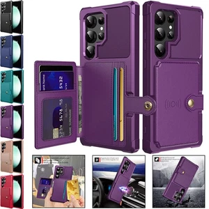 Funda tipo billetera con ranura para tarjeta para Samsung S25 S24 S23 S22 S21 FE Ultra Plus S10 S9 - Imagen 1 de 67