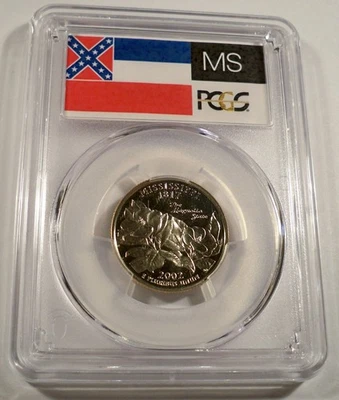 2002-S 25c CLAD PCGS PR70DCAM MISSISSIPPI QUARTER PROOF DEEP CAMEO PR 70 DC MS - Image 1 of 4