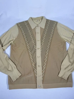 Camisa Ban Lon Vintage Años 60 Rayas Nylon Talla M Manga Larga Amarillo Claro  Foto 1 de 4