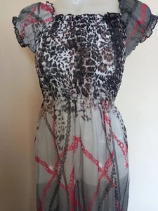 Lisa and David size 8 - 10 animal & chain print maxi dress BNWT - Picture 1 of 5