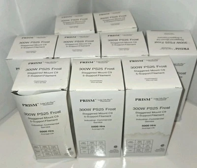 PRISM 300W PS25 FROST STAGGERED MOUNT C9 5 Support Filament BULB 401306 - Image 1 of 4