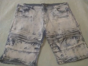 VTG Mens 50 Rocawear Y2K Jean Shorts Jorts Baggy Wide Leg Skater Hip Hop - Picture 1 of 11