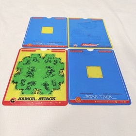 Lot Of 4 Vectrex Arcade System Overlay Armor Attack Mine Storm Star Trek OEM