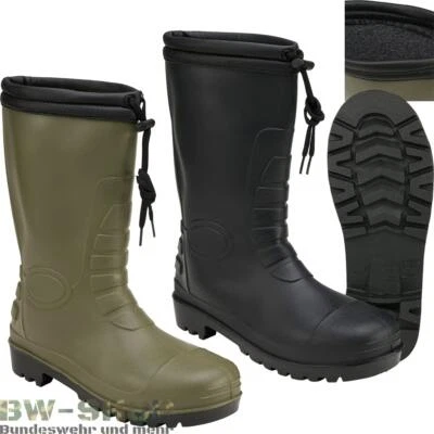 BRANDIT RAINBOOT STIVALI DI GOMMA INVERNALI CON FODERA ESERCITO CACCIA OUTDOOR STIVALI DI GOMMA