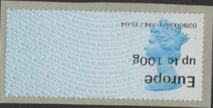 FEHLER! INVERTED MACHIN BLUE Ma12 EUROPA bis 100g auf 2.KLASSE SINGLE POST GO - Bild 1 von 1