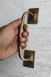 8.3/4” inch long narrow Strong Heavy barn door grab Solid Brass Large plain Hand - Picture 1 of 6