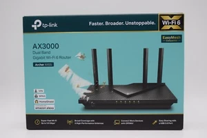 TP-Link Archer AX55 router wireless dual band nero AX3000 Gigabit WiFi 6 - Foto 1 di 12