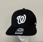 WASHINGTON NATIONALS 47 Brand Captain Hat / Cap Black No Shot Snapback NEW