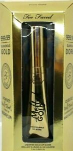 TOO FACED LIQUIFIED GOLD LIP GLOSS # PURE GOLD 0.24 Oz / 7 ml BRAND NEW IN BOX!