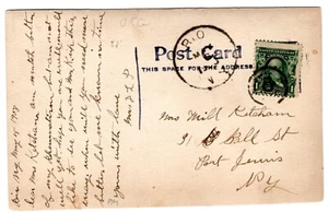 Rio NY (Orange 1886-51) 1908 Mongaup Falls Real Photo Postcard to Port Jervis - Picture 1 of 2