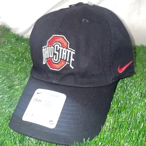 OSU Ohio State Buckeyes Nike Heritage86 Black Campus Adjustable Hat NWT NEW - Picture 1 of 4