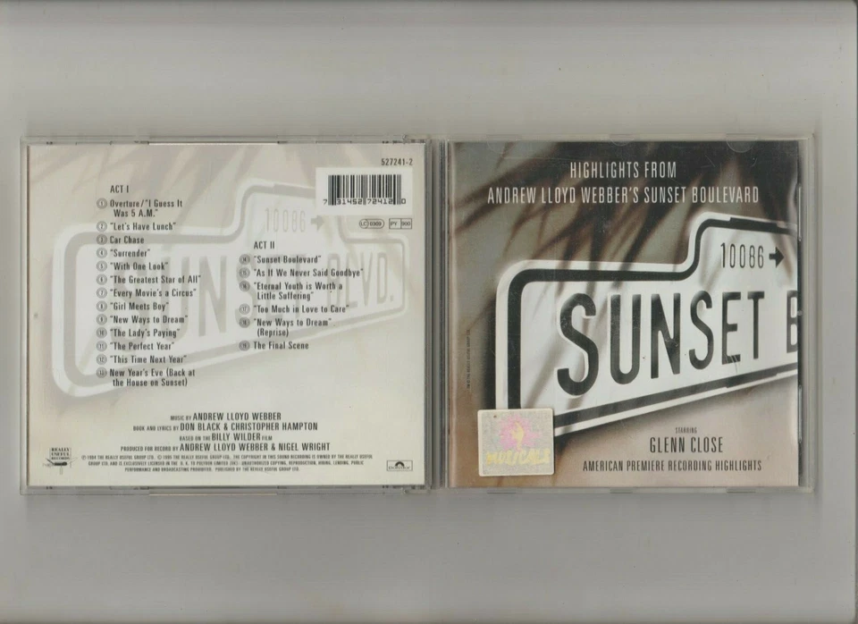 Andrew Lloyd Webber`s Sunset Boulevard (Highlights) 90`s Polydor CD - Bild 1 von 1