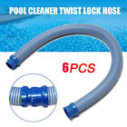 6Pcs Pool Cleaner Twist Lock Hose 1M For Baracuda Zodiac X7 T3 T5 Mx6 Mx8