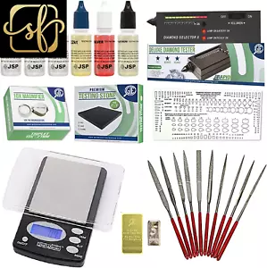 Kit de Evaluación Probador de Joyería Oro Plata Platino Diamante 10K 14K 18K 22K 24K El - Imagen 1 de 9