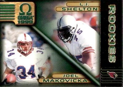 1999 Pacific Omega Joel Makovicka / L.J. Shelton 8 RC Arizona Cardinals - Image 1 of 2