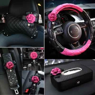 Car Interior Accessories Steering Wheel Cover Hand brake Gear Cover Seat Belt - Image 1 of 4