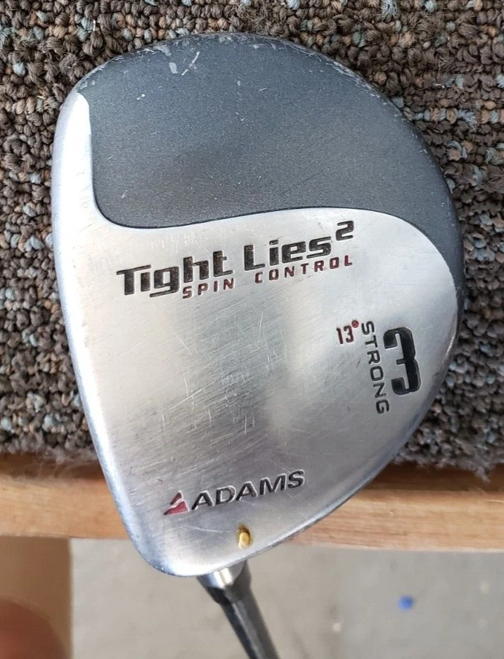 44.75 IN LH ADAMS GOLF TIGHT LIES 2 LOW PROFILE 13 DEG STRONG 3 WOOD NEW GRIP  s - Image 1 of 4