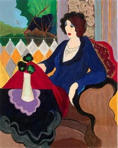 Iztchak Tarkay Hand Signed Serigraph untitled III Woman relaxing19.5 x 15.5 - Picture 1 of 1