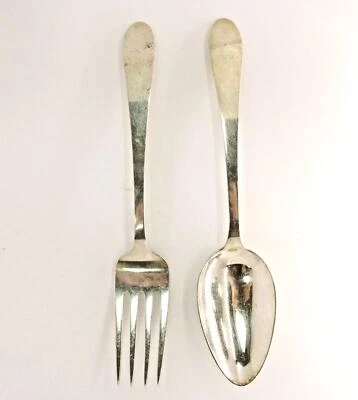 DE COLECCIÓN PLATA ESTERLINA TIFFANY CO SALEM TENEDOR DE CARNE FRÍA MESA JUEGO DE CUCHARA PARA SERVIR Foto 1 de 4