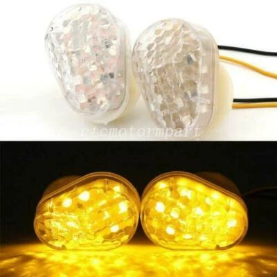 Lente transparente LED señales de giro ámbar para motocicleta para Kawasaki Ninja ZX12R 2000-2005 Foto 1 de 4