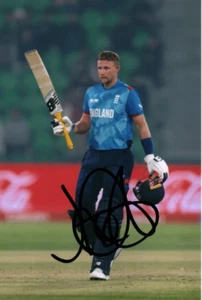 ENGLAND CRICKET: JOE ROOT SIGNED 6x4 ODI CENTURY ACTION PHOTO+COA **PROOF** - Picture 1 of 2