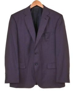 CURRENT Brioni Colosse Blue & Red Check SILK Wool Blazer Sport Coat Jacket 44 R - Picture 1 of 10