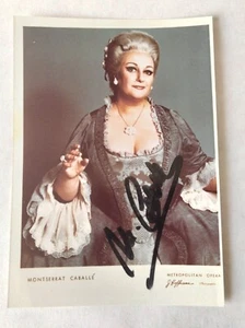 Monserrat Caballe Signed Photo Metropolitan Opera Singer J. Hoffman Photographer - Picture 1 of 2