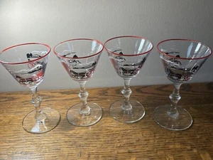 Set of 4 Libbey Coaching Days Cordial Cocktail glasses, 5-1/4" - Picture 1 of 9