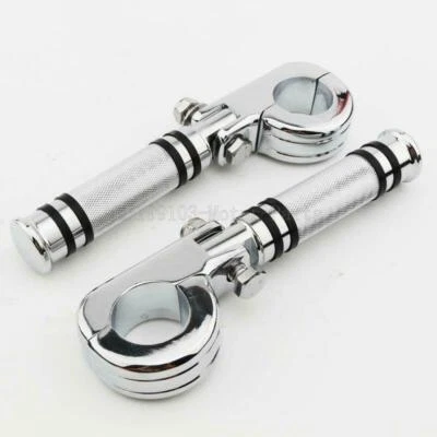 Abrazadera de montaje de estriberas cromadas para Harley Davidson Fatboy Heritage Softail Classic Foto 1 de 4